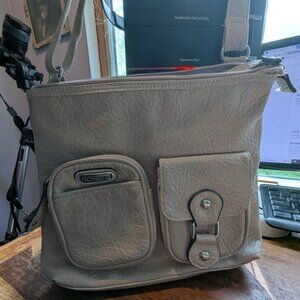 Rosetti Grey Leather Cross Body Bag